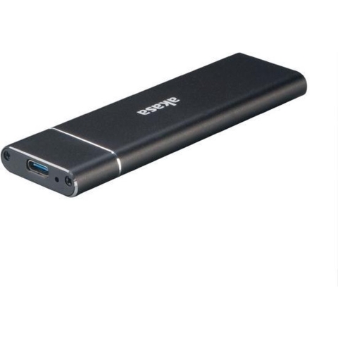 Akasa AK-ENU3M2-02 M.2 SSD-behuizing USB-C 3.1 Gen 2 10 GBit/s M.2 SATA 2230, 2242, 2260, 2280 AK-ENU3M2-02