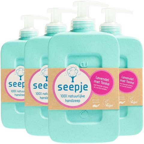 4x Seepje Handzeep Lavendel met Tonka 300 ml