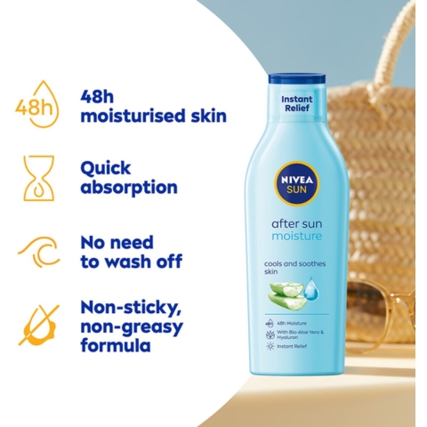 6x Nivea Sun After Sun Hydrate Lotion 200 ml