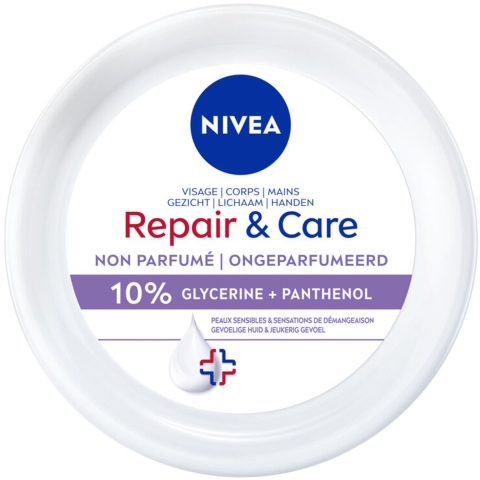 3x Nivea Repair&Care Bodycrème Sensitive 400 ml