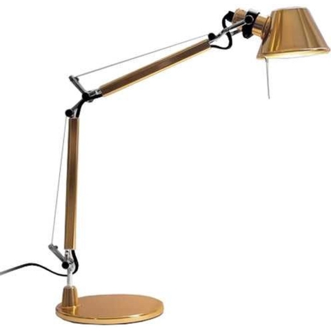 Artemide Tolomeo Micro Bureaulamp Retrofit Goud