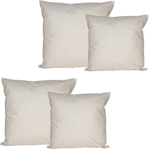 Anna's Collection Buiten of tuin sier kussens - 4x stuks - zand/beige - 2 maten - binnen/buiten -
