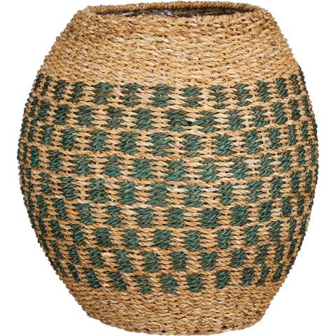 Mica Decorations Billy Mand voor Plant - H52 xØ47 cm - Zeegras - Groen