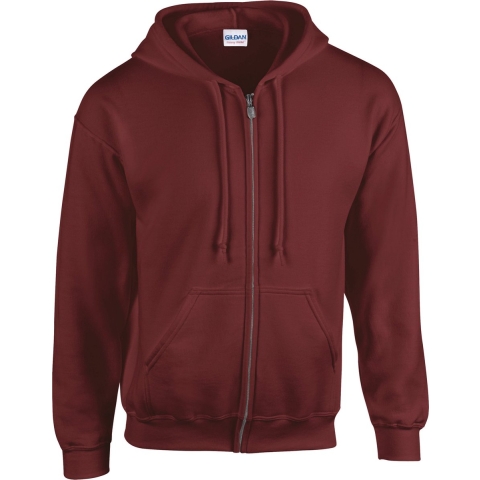 Gildan G18600 Heavy Blend™ Adult Full Zip Hooded Sweatshirt - Maroon - XXL
