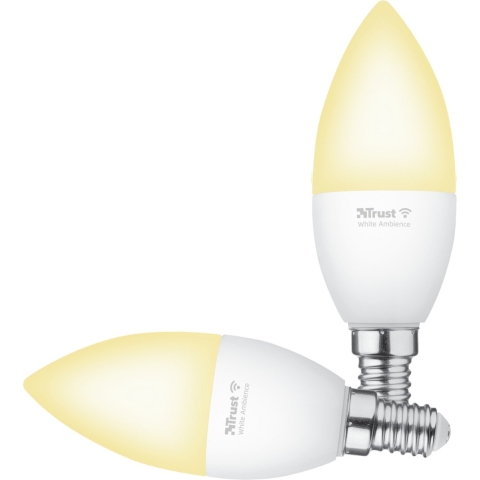 Slimme WiFi led kaarslamp E14 Daglicht-sfeerlicht (duo-pack) Ledlamp