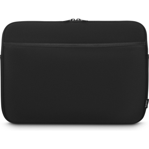 Hama Laptophoes Laptop-Sleeve Neoprene mit Vorderfach, 36 - 40 cm (14,1-15,6), Schwarz Geschikt voor max. (laptop): 39,6 cm (15,6) Zwart