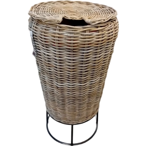 Regenton Rotan Jeroen (200L) D70H125Cm Grijs - Van der leeden