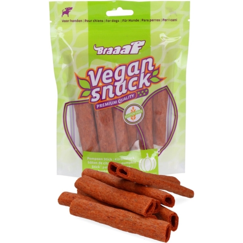 10x Braaaf Sticks Hondensnack Pompoen 12 cm 80 gr