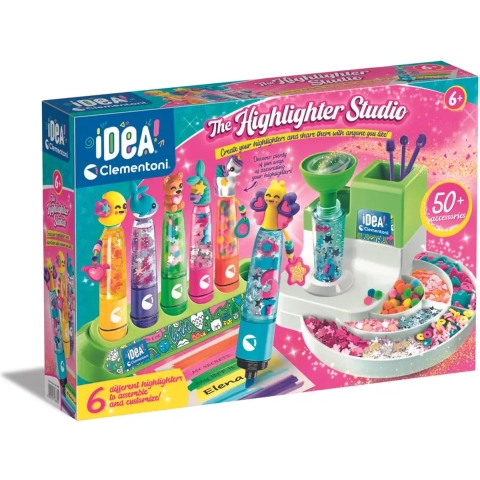 Clementoni iDea - Markeerstiften Creatiestudio - Knutselpakket vol Accessoires - Kawaii Markeerstiften - Het Creatieve Cadeautje - Vanaf 6 jaar