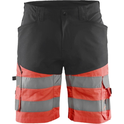 Blåkläder Short met stretch High-Vis 15411811 | Zwart/High Vis Rood | Maat 54 - 7330509799536