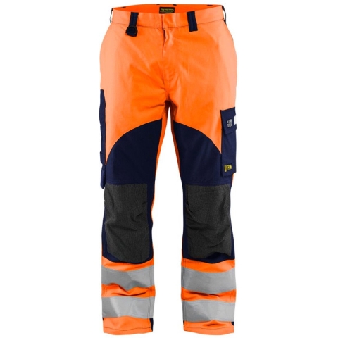 Blåkläder Multinorm inherent werkbroek 15881513 | High Vis Oranje/Marineblauw | Maat 54 - 7330509720813