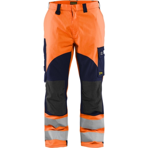 Blåkläder Multinorm inherent werkbroek 15881513 | High Vis Oranje/Marineblauw | Maat 60 - 7330509720844