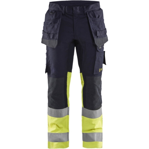 Blåkläder Multinorm werkbroek Inherent met stretch 14871512 | Marine/High Vis Geel | Maat 46 - 7330509662175