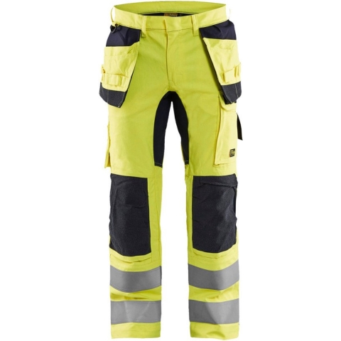 Blåkläder Multinorm werkbroek Inherent met stretch 15871512 | High Vis Geel/Marineblauw | Maat 58 - 7330509662496