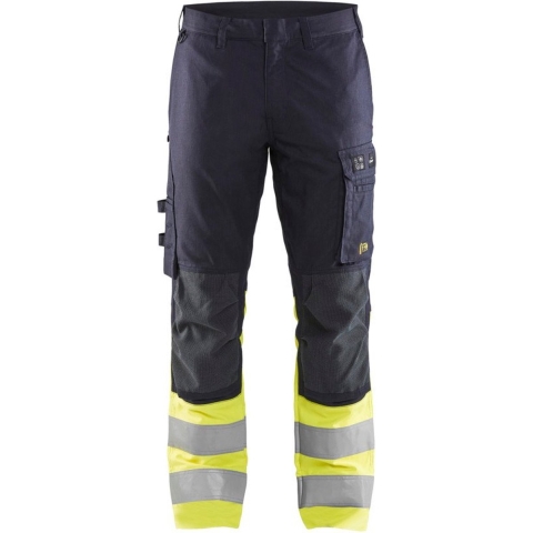 Blåkläder Multinorm werkbroek Inherent met stretch 17871512 | Marine/High Vis Geel | Maat 54 - 7330509805190