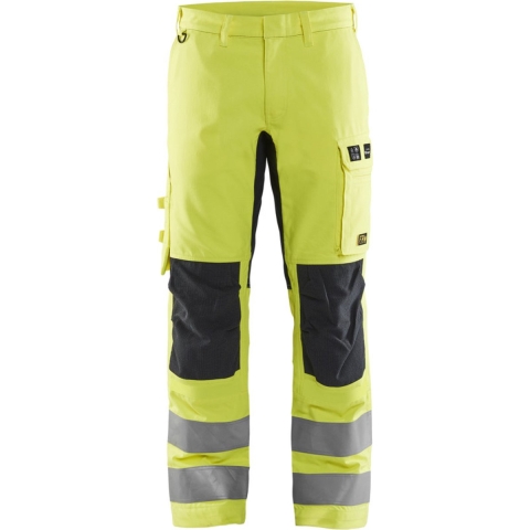 Blåkläder Multinorm werkbroek Inherent met stretch 17881512 | High Vis Geel/Marineblauw | Maat 50 - 7330509805381