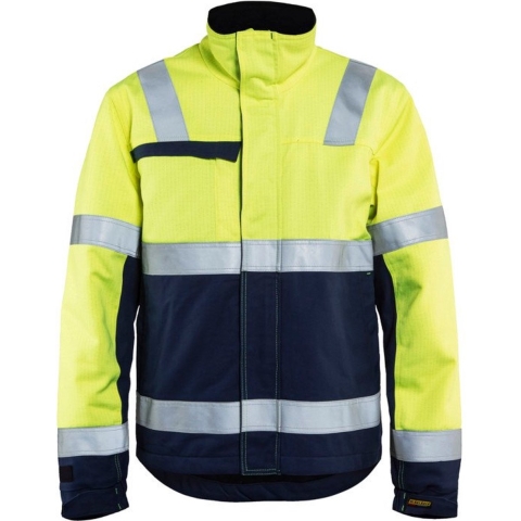 Blåkläder Multinorm Winterjas 40691514 | High-Vis Geel/Marineblauw | Maat 4XL - 7330509552094