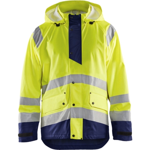 Blåkläder Regenjas High-Vis LEVEL 1 43232000 | High-Vis Geel/Marineblauw | Maat S - 7330509656150