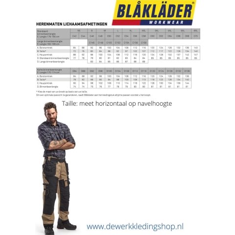 Blåkläder Schildersshort met 4-weg stretch 10881645 | Wit/Donkergrijs | Maat 56 - 7330509750162