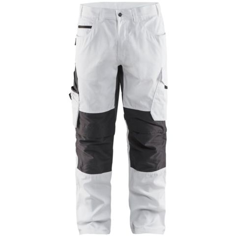 Blåkläder schilderswerkbroek met stretch 10951330 | Wit/Donkergrijs | Maat 64 - 7330509669549