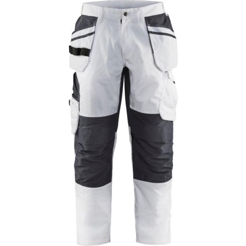 Blåkläder Schilderswerkbroek met stretch en spijkerzakken 10961033 | Wit/Donkergrijs | Maat 64 - 7330509669884
