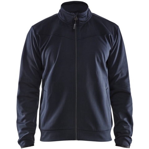 Blåkläder Service Sweatshirt met rits 33622526 | Donker marineblauw/Zwart | Maat XS - 7330509550779