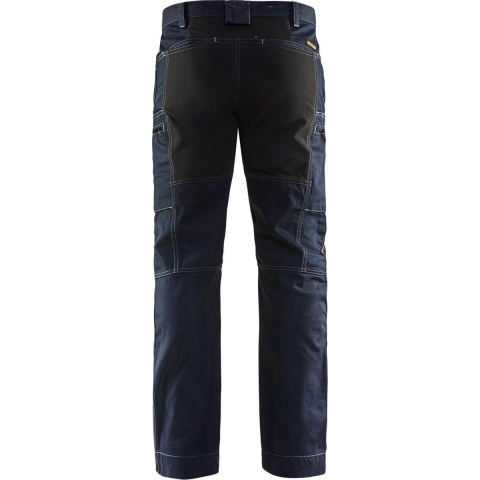 Blåkläder Service werkbroek denim stretch 14591142 | Marineblauw/Zwart | Maat 48 - 7330509485897