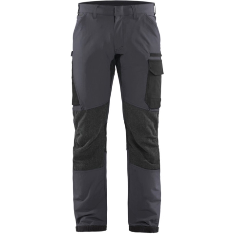 Blåkläder Service werkbroek met 4-weg stretch 14221645 | Medium Grijs/Zwart | Maat 44 - 7330509734704