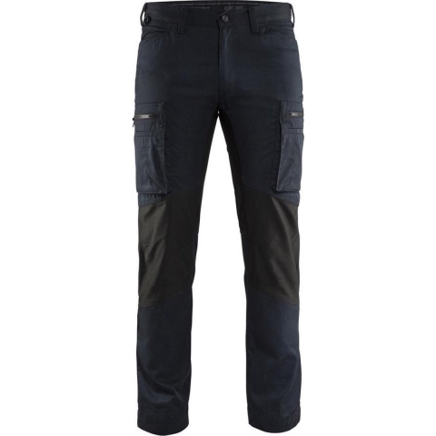 Blåkläder Service werkbroek met stretch 14591845 | Donker marineblauw/Zwart | Maat 52 - 7330509498323