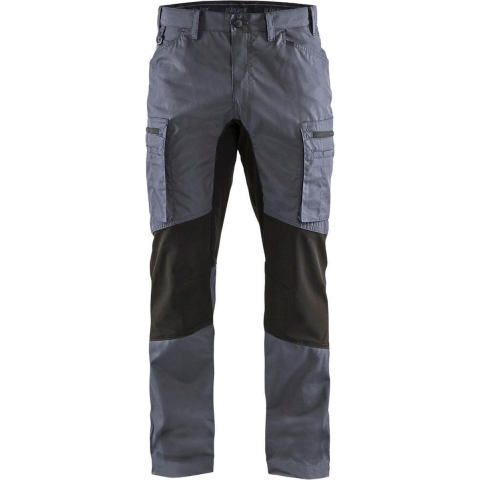Blåkläder Service werkbroek met stretch 14591845 | Grijs/Zwart | Maat 46 - 7330509498712