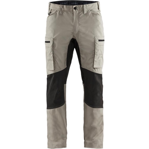 Blåkläder Service werkbroek met stretch 14591845 | Stone/Zwart | Maat 58 - 7330509500620