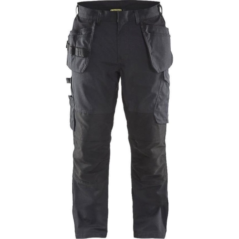 Blåkläder Service werkbroek met stretch en spijkerzakken 14961330 | Zwart/Donkergrijs | Maat 60 - 7330509555828