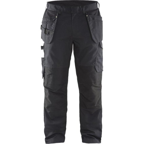 Blåkläder Service werkbroek met stretch en spijkerzakken 14961330 | Zwart/High-Vis Geel | Maat 44 - 7330509548585