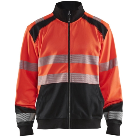 Blåkläder Sweatshirt hele rits High-Vis 35582528 | High-Vis Rood/Zwart | Maat XXL - 7330509623718