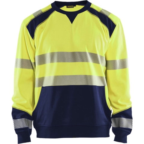 Blåkläder Sweatshirt High-Vis 35412528 | High-Vis Geel/Marineblauw | Maat XXL - 7330509609811