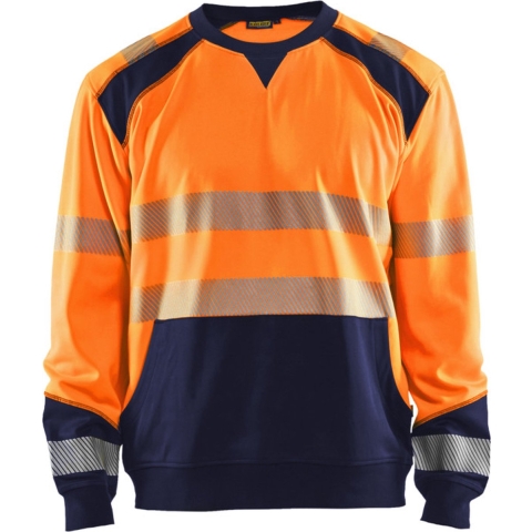 Blåkläder Sweatshirt High-Vis 35412528 | High-Vis Oranje/Marineblauw | Maat XL - 7330509621127