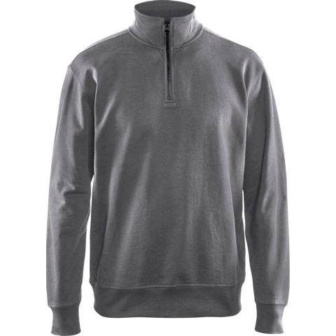 Blåkläder Sweatshirt met halve rits 33691158 | Grijs | Maat S - 7330509466384