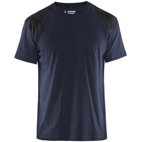 Blåkläder T-Shirt bicolour 33791042 | Donker marineblauw/Zwart | Maat XXL - 7330509648339