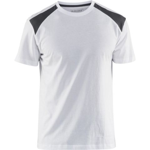 Blåkläder T-Shirt bicolour 33791042 | Wit/Donkergrijs | Maat XS - 7330509731604