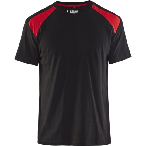Blåkläder T-Shirt bicolour 33791042 | Zwart/Rood | Maat M - 7330509604663