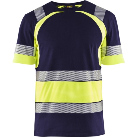 Blåkläder T-Shirt High-Vis 34211030 | Marine/High-Vis Geel | Maat M - 7330509620960
