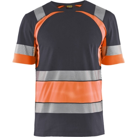 Blåkläder T-Shirt High-Vis 34211030 | Medium Grijs/ High-Vis Oranje | Maat XS - 7330509815434