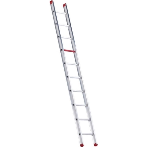 Altrex Atlas AER 1040 Bouwladder - Enkel - Aluminium - 14 Treden - Max. Werkhoogte 4.90 M.