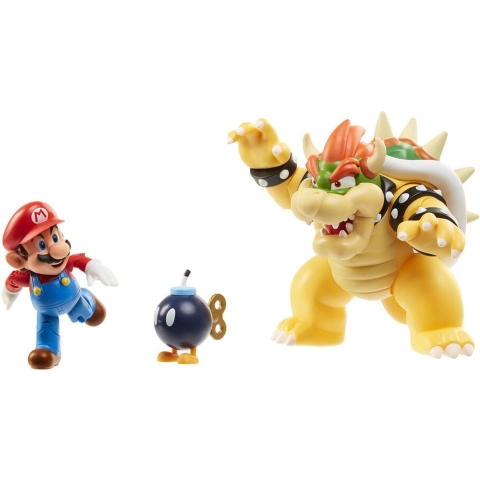 Super Mario Action Figure - Bowser Lava Battle Set