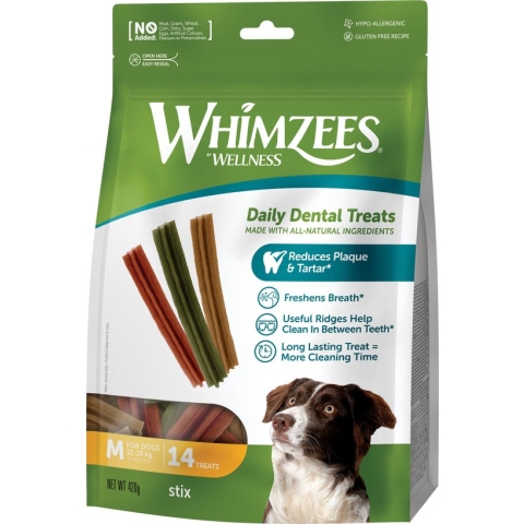 Whimzees Stix M - Kauwsnacks - Hond - 15cm - 12st