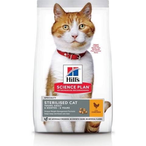 Hill's Science Plan Kattenvoer Young Adult Gesteriliseerd Kip 1,5 kg