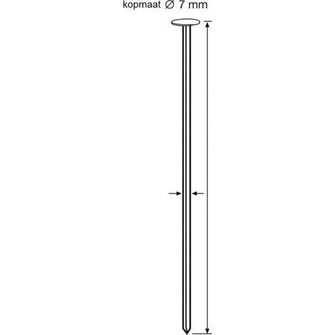 Dutack 5251017 Draadnagel - Glad - Verzinkt - 2,9 X 50mm (4000st)