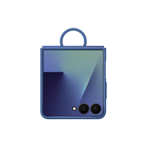 Samsung Ring Silicone Telefoonhoesje Voor Samsung Galaxy Z Flip 7 Blauw
