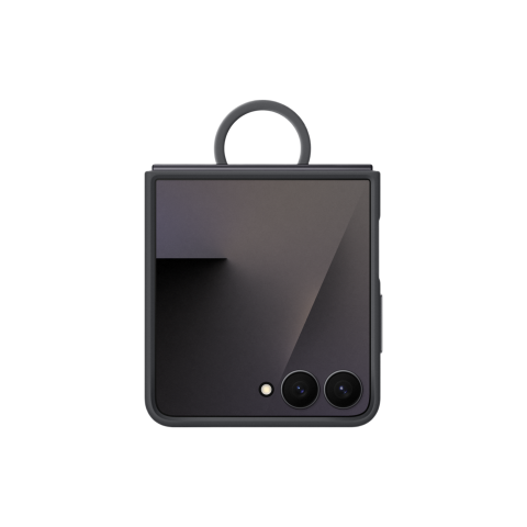 Samsung Ring Silicone Telefoonhoesje Voor Samsung Galaxy Z Flip 7 Zwart