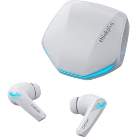 Lenovo ThinkPlus GM2 Pro - Bluetooth 5.3 - Draadloze oordopjes - Ergonomisch - Noise-cancelling - Waterbestendig - Sport - Gamen - Reizen - Wit